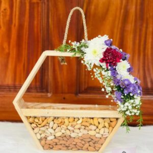 Wooden Hexagon Side Glass 10